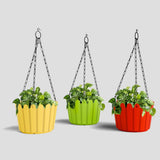 Yuccabe Italia Shera Hanging Fence 8 Inch Planter Pot Plastic Flower Hanging Pots For Home Decoration Sutiable For Indoor And Ou