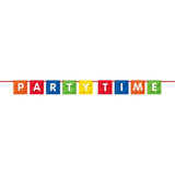 Unique Industries Building Party Time Block Banner, 6 Ft, Multicolor