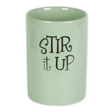 Jadeite Stir It Up Ceramic Utensil Holder