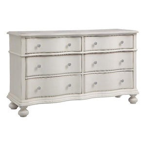 American Woodcrafters Rodanthe Dove White Six-Drawer Wood Bureau