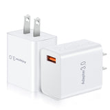 USB Wall Plug, OKRAY 2-Pack 18W Fast Charging Block 3.0 Quick Charge Power Adapter Travel Charger Brick Type A Box for Wireless 