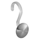 InterDesign Forma Maxi Shower Curtain Hooks Shower Ring Holder, Size: 4.57 x 8.89 x 16 cm, Brushed & Clear Set of 12