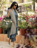 Gosriki Women'S Rayon Blend Straight Solid Kurta With Pant & Dupatta (Raja Saab Grey-Vks01-Gs_3Xl_Grey_Xxx-Large),Grey,3,B0DG2YSYLC