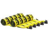 Mytee Products 4 x 40' Truck Straps for Flatbed Trailer with Flat Hook - 16200 LBS Breaking Strength, 5400 LBS WLL (10 Pack) | 4