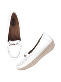 Shoetopia Women'S Flat Loafers White 6 Uk,White,6,B0CVBFG8SD