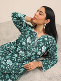 Libas Women'S Cotton Floral Kurta Set (400445_Green_L)