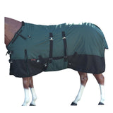 HILASON 1200D Winter Waterproof Poly Horse Turnout Blanket Belly Wrap Green | 78 in