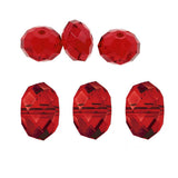 50pcs Adabele Austrian 6mm Faceted Loose Rondelle Crystal Beads Siam Red Spacer Compatible with 5040 Swarovski Crystals Preciosa