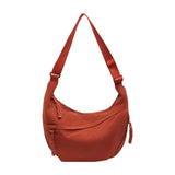 Ecomistiq Nylon Crossbody Bag Fashion Simple Shoulder Bag For Walking Work Traveling Orange
