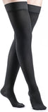 SIGVARIS Womens DYNAVEN Closed Toe ThighHighs w/GripTop 2030mmHg Black Small Short