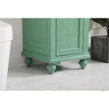 Elegant Decor Otto 19 Contemporary Solid Wood Single Bathroom Vanity In Mint