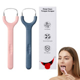 Patpat Stainless Steel Tongue Cleaner For Adults With NonSlip Handle, 2 Pack UShaped Tongue Scraper For Fresh Breath, Ergonomi