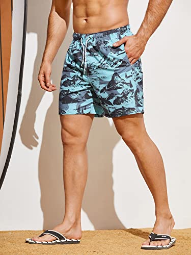 Toplot Regular Fit Printed Boxer Shorts For Men (Shorts-5131-Mountain-Xl) Turquoise,Turquoise,,B0CJ4Y28FM