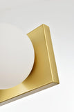 Living District Jaylin 4-Light Iron & Glass Bath Sconce In Black/Frosted White