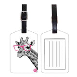 Nutcase Designer Luggage Travel Baggage Tags Single Tag With Name Card Inside Giraffe