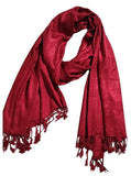 Kosweem Plain 3D Fashionable Woolen Winter Wear Thin Scarf/Stole/Shawl For Baby Girls Womens(Maroon)