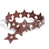 Sannidhi Waist Belt For Women Brown Pu Leather Belts Vintage Star Waist Belt With Silver Studs & Sunburst Accents Punk Y2K Hip B