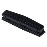 JAM PAPER Metal 3 Hole Punch Black 10 Sheet Capacity Hole Puncher Sold Individually