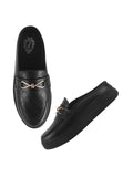 Shoetopia Smart Casual Comfortable Black Loafers For Girls-Eu41,Bronze,8,B0D5HCNPTB