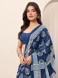 Libas Women41 Cotton Sarees (16217_Indigo 2)