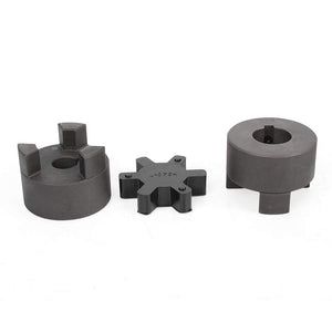 1/2 to 3/4 L075 Flexible 3-Piece L-Jaw Coupling Coupler Set & Rubber Spider for Log Wood Splitter Hybrid Equipment