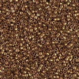 Miyuki Delica 11/0 Cylinder Seed Beads - Dk Topaz Gold Luster - DB0115 5 Grams
