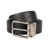 Tommy Hilfiger Textured Leather Formal Mens Reversible Belt (Large, Black)
