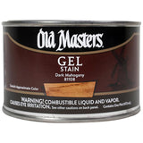 12-Pack of 1 pt Old Masters 81108 Old Masters Dark Mahogany Oil-Based Gel Stain