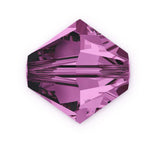 200pcs Genuine Preciosa 3mm (0.12 Inch) Small Faceted Bicone Crystal Beads Purple Amethyst Compatible with Swarovski Elements Cr