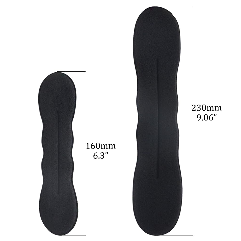 TOVOT 6PCS Magic Bun Maker 2 Sizes Bun maker for Hair Sponge Hair Donut Makers Hair Accessories (Black)