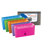 BAZIC 5Pockets Coupon/Personal Check Size Expanding File