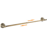 Antique Bronze Brass Towel Bar,Adjustable 15.5 to 27.5 Inch Bath Towel Bar Rack for Bathroom Towel Holder, Wall Mounted Bathroom