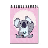 Vprint Koala Spiral Wiro Unruled Blank Pages Notebook Diary Journal Drawing Book Black Paper A4 (Size 8X11)