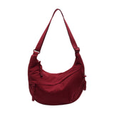 Myaddiction Nylon Crossbody Bag Fashion Simple Shoulder Bag For Walking Work Traveling Red