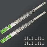 1 Pairs 18 inch Drawer Slides Soft-Close Full Extension Side Mount Ball Bearing 3-Section Drawer Slide Set