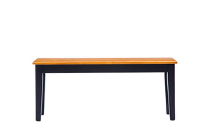 Boraam Shaker Bench, Black/Oak