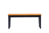 Boraam Shaker Bench, Black/Oak