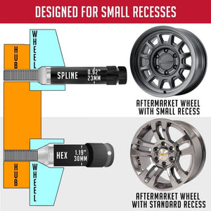 Wheel Accessories Parts 20 Pcs M14 x 1.5 14 x 1.5 Thread Spike Spline Solid Metal 4.40 Long Lug Nuts Black Truck Spline Fits 1