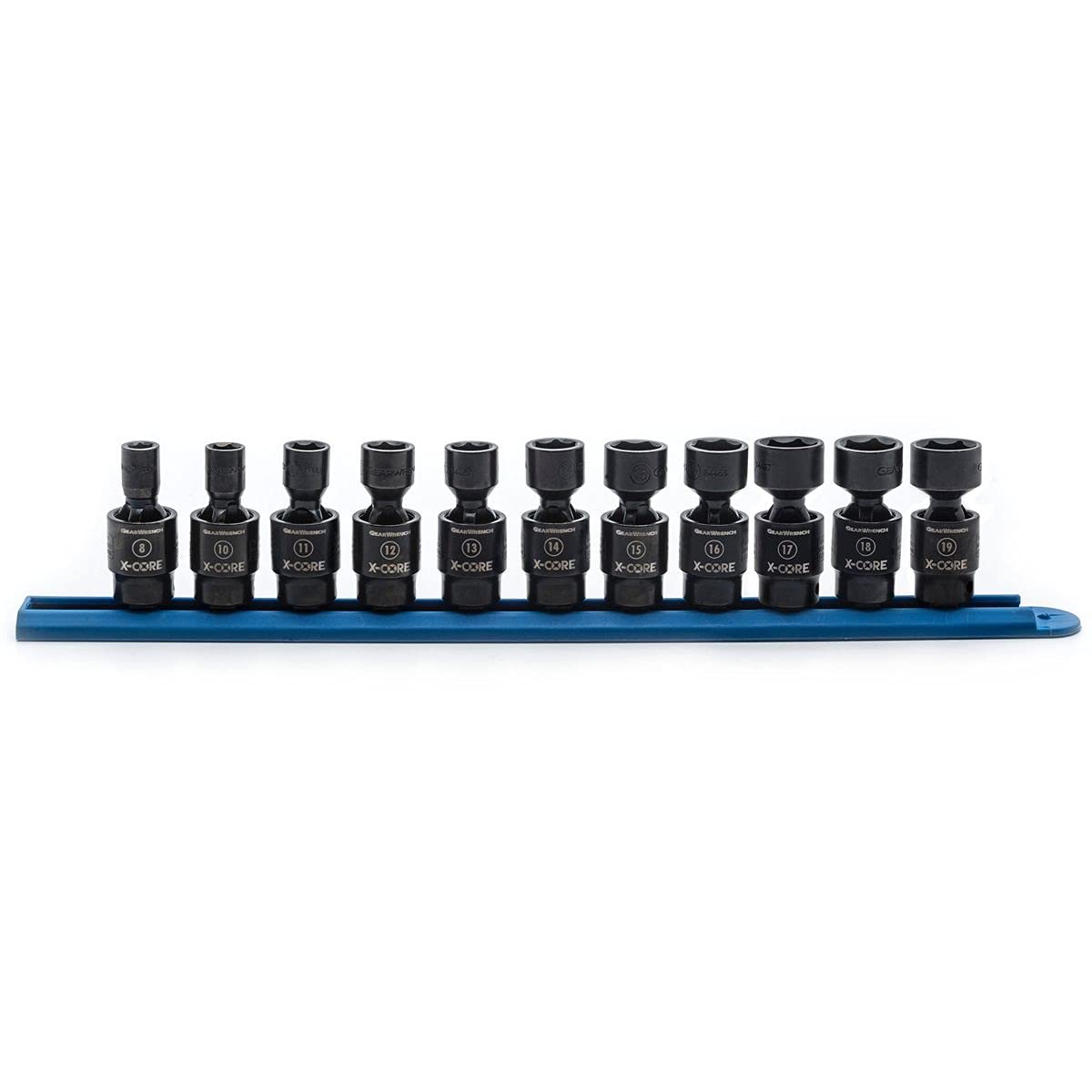 11 Pc. 3/8'' Drive 6 Point Standard X-Core Pinless Universal Impact Metric Socket Set