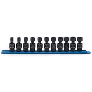 11 Pc. 3/8'' Drive 6 Point Standard X-Core Pinless Universal Impact Metric Socket Set