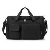 Premium Blue Travel Duffel Bag With MultiPocket Storage & Shoe Compartment