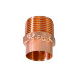 EZ-FLUID Plumbing 2 C X MIP LF Copper Male NPT Adapter Pressure Copper Fittings,Sweat Solder Connection for Residential,Commerci