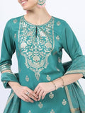 Ketch Women'S Polyester Kurta Set (Khk3000273_Green Green Xl