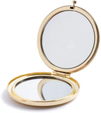 HREW MIHAGUTY Magnifying Compact Mirror for Purses with 2 x 1x Magnification, Folding Mini Pocket Double Sided Travel Makeup Mir