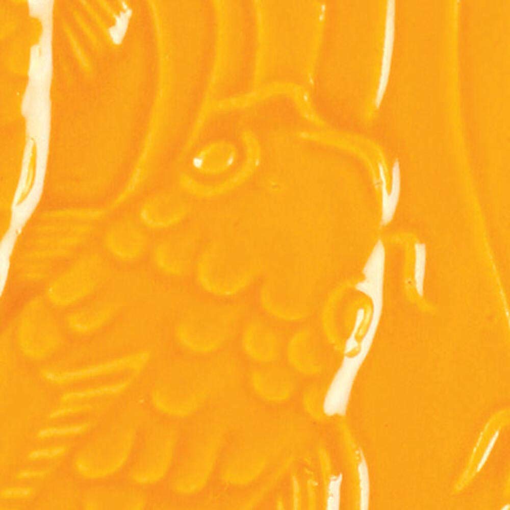 Amaco Lg-68 Lead Free Liquid Gloss Glaze, Vivid Orange, Pint