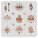 Devasya Crafts Evil Eyes Plastic Stencil, 12x12 Mystical Themed Painting Template for Diary Scrapbook DIY Craft, Wall Floor Deco
