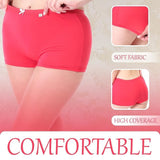 Xjarvis Ladybay Women'S High Coverage Combed Cotton Stretch Boy Shorts Mid Waist Seamless Brief Boxer Underwear Moisture Wicking Innerwear Super Soft & Breathable Pack Of 3 (Black S),Pack of 3 - Black,,B0DV3P7T8B