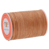 ATORSE 2x0.8mm Round Polyester Waxed Thread Sewing Stitching DIY Craft Light Brown