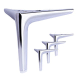 Anterrific 6 Inch Shiny Silver Furniture Legs, Metal Legs for Furniture Set of 4, DIY Replacement for Sofa Legs, Cabinet Legs, O