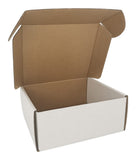 CHBOX 50 Pack 7x6x3 Small Shipping Boxes, Corrugated Cardboard Mailers for Business, White (CM763)